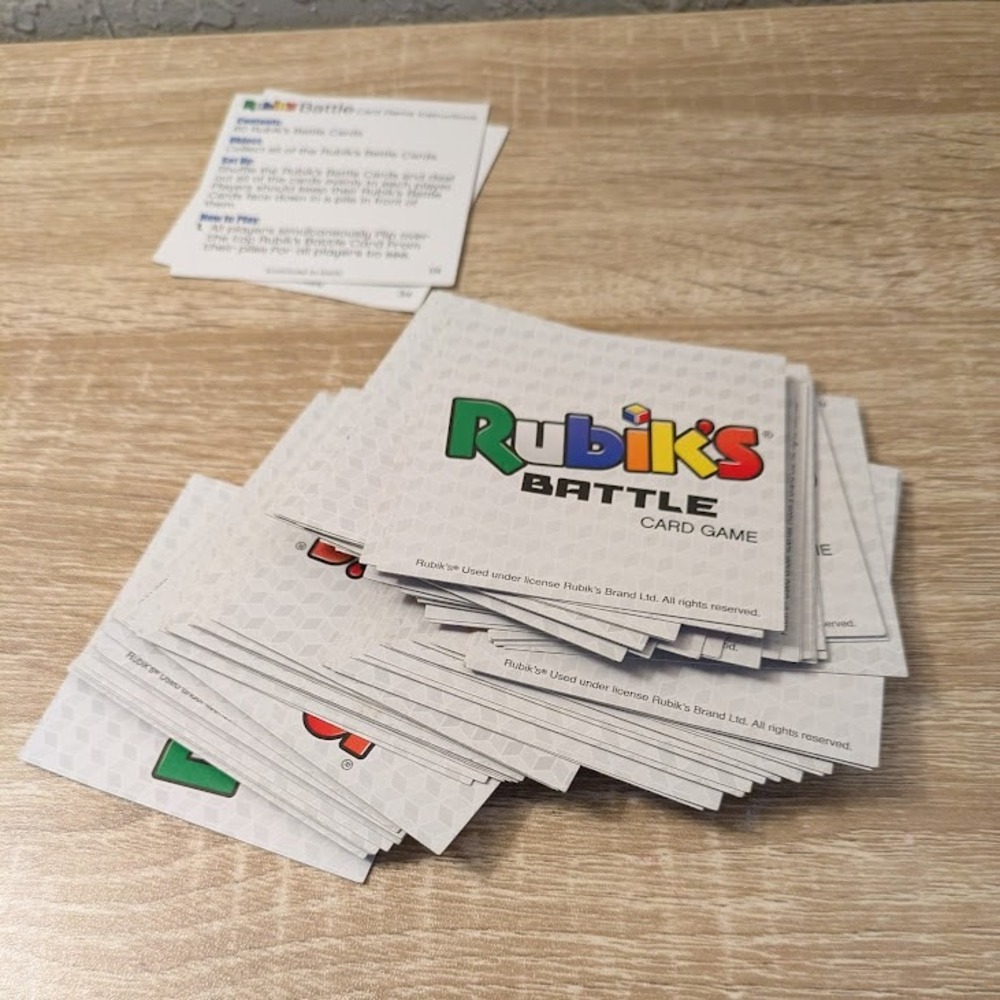 Rubiks Battle Card Game in Collector Tin University Games 2-6 Players Ages 7+ - Picture 5 of 14